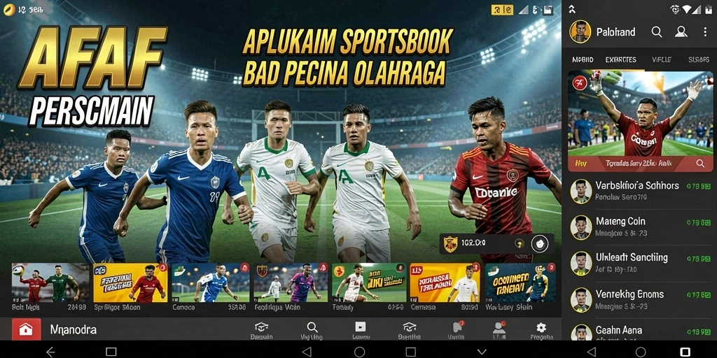 Tampilan gameplay AFAF dalam aplikasi Sportsbook yang menarik.