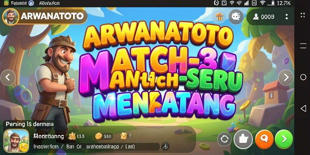Tangkapan layar gameplay ARWANATOTO yang menarik dan penuh warna.