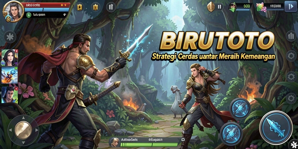 Tampilan gameplay seru dan menantang dalam BIRUTOTO.