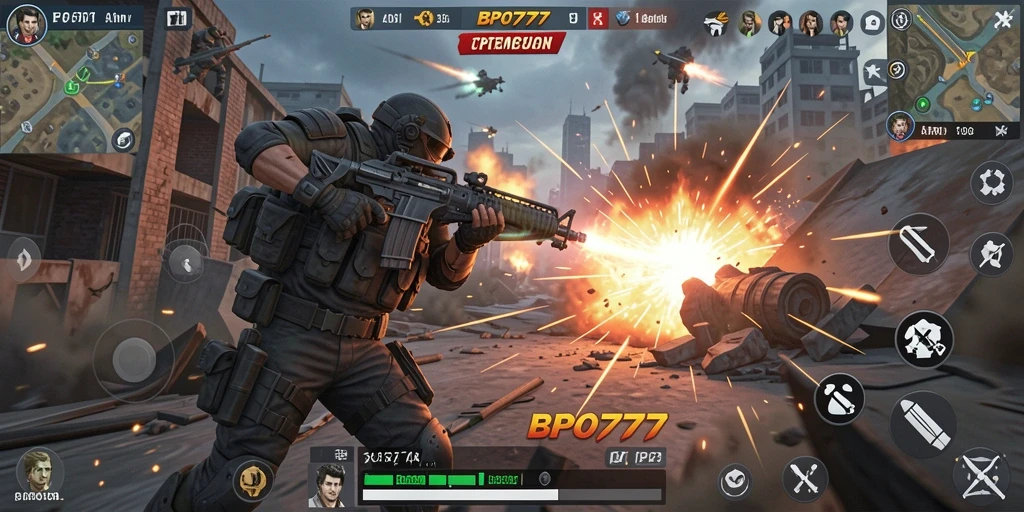 Screenshot menarik dari gameplay intens BPO777 di TPS.