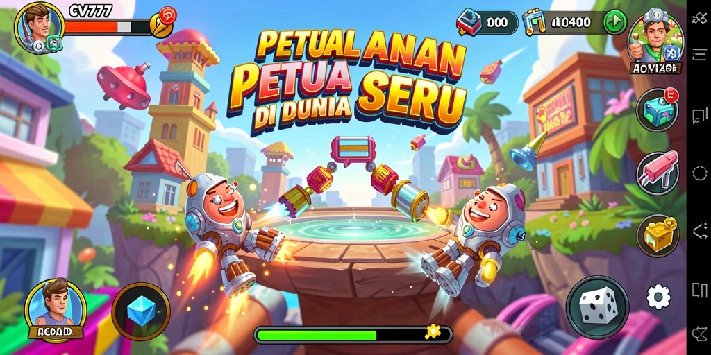 Tampilan seru gameplay arcade dari CV777 dengan berbagai rintangan.