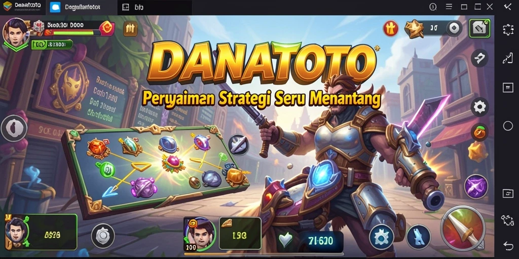 Tampilan menarik dari gameplay strategi DANATOTO.