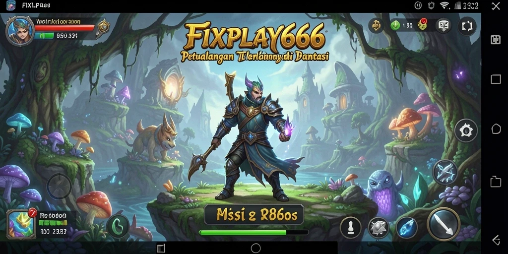 Tampilan gameplay FIXPLAY666 menampilkan petualangan seru di dunia fantasi.