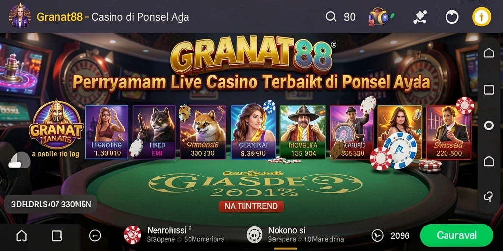 Screenshot gameplay Live Casino yang menarik di GRANAT88.