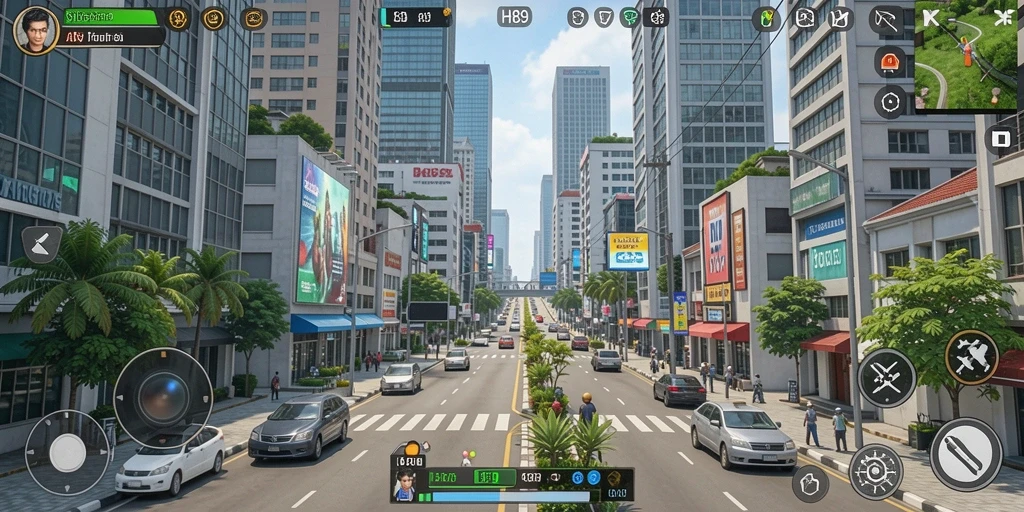 Tangkapan layar gameplay H89 yang menampilkan interaksi karakter yang mendalam.