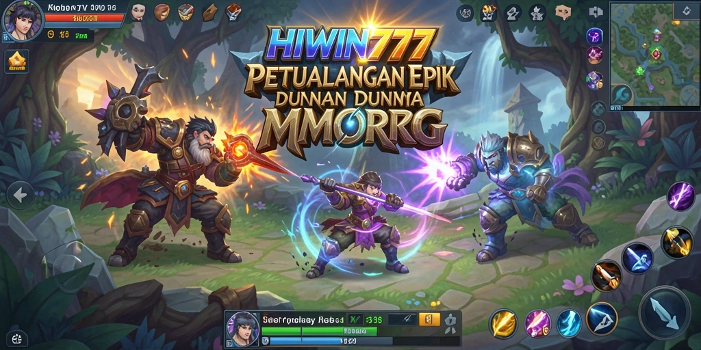 Tangkapan layar dari gameplay seru HIWIN777 di dunia MMORPG.