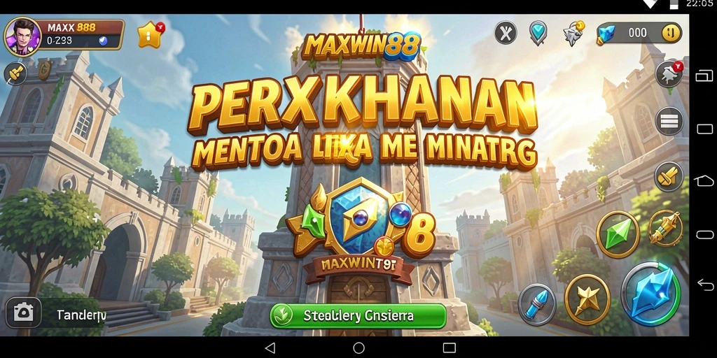 Tampilan gameplay menara pertahanan yang mendebarkan di MAXWIN88.