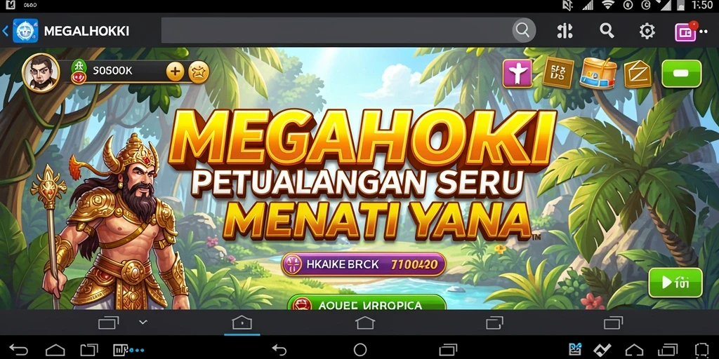 Screenshot gameplay MEGAHOKI menampilkan petualangan seru yang penuh tantangan.