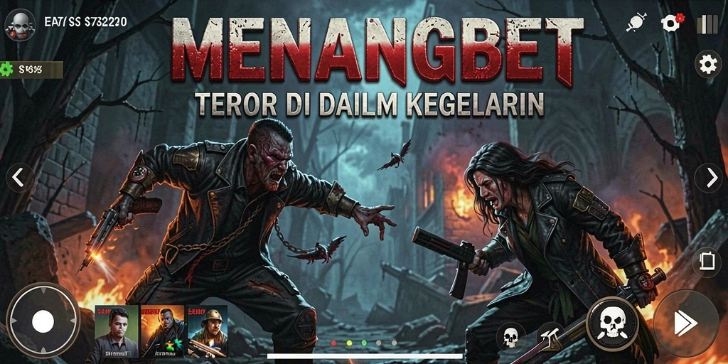 Tangkapan layar menampilkan gameplay menyeramkan dari MENANGBET dengan suasana horror.