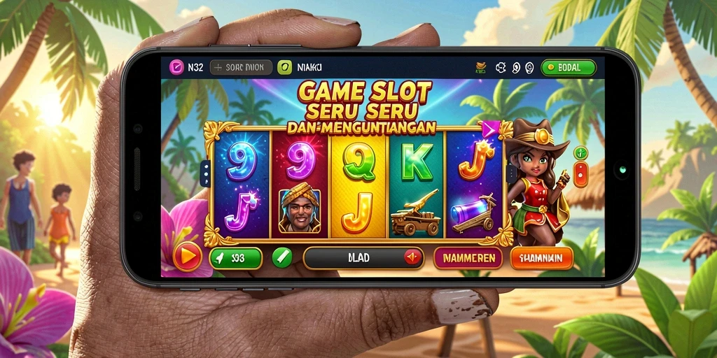 Gameplay seru N32 dengan gulungan dan simbol menarik.