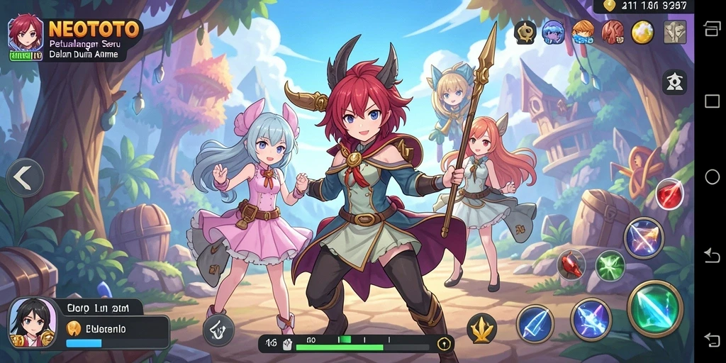Gameplay seru dalam NEOTOTO dengan karakter anime yang menakjubkan.