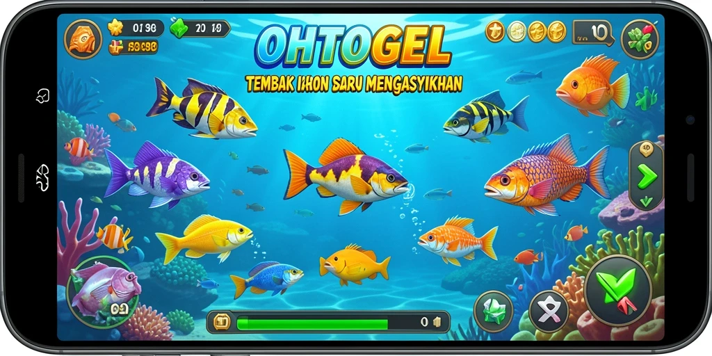 Menampilkan gameplay seru menembak ikan di OHTOGEL.