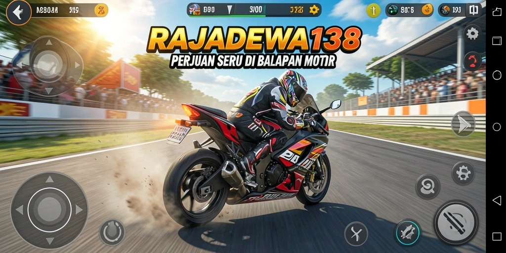 Tampilan aksi menegangkan dalam balapan motor RAJADEWA138.