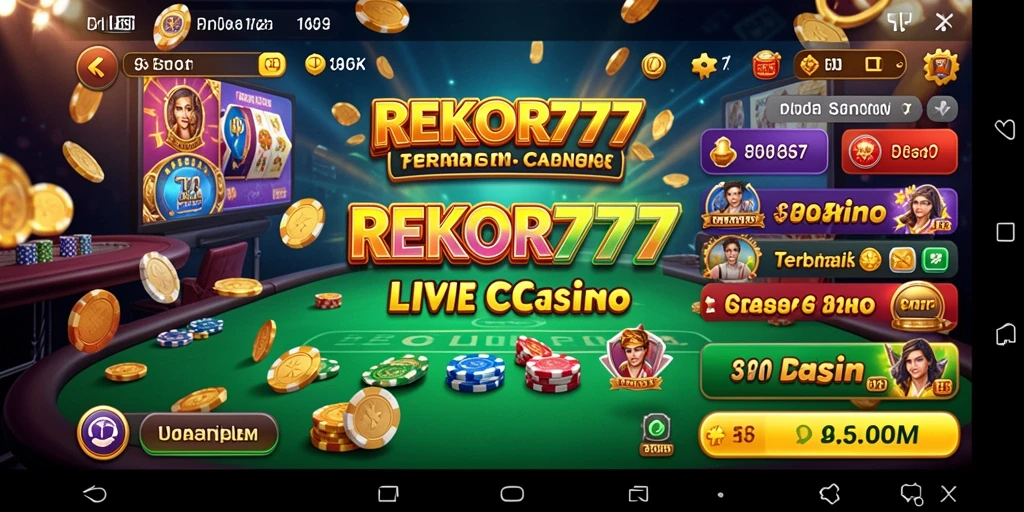Tampilan gameplay menarik dalam aplikasi Live Casino REKOR777.