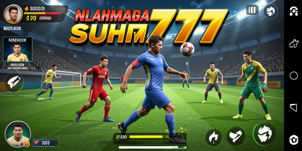 Screenshot utama SUHU777 menampilkan momen intens dalam pertandingan olahraga.