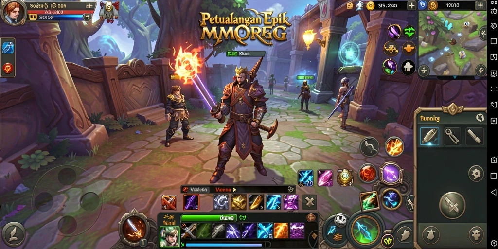 Screenshot utama T6 menampilkan aksi seru dalam pertarungan MMORPG.